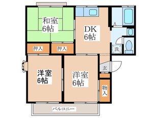 セジュール梨花の物件間取画像